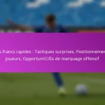 Ajustements défensifs : Contre les coups de pied arrêtés, Positionnement des joueurs, Changements tactiques